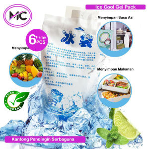 Ice Pack Pendingin Murah Isi 6 pcs Ice Gel Pack Asi Makanan Minuman Kantong Pendingin Air Es Ice Cooler Pak Besar Sedang Kecil Serbaguna Multifungsi Praktis