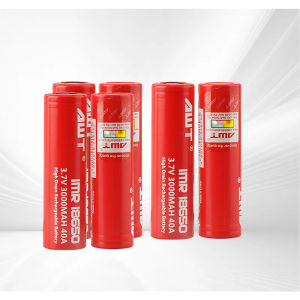 AWT 18650 3000mah 40A red rechargeable battery and AWT C2 charger