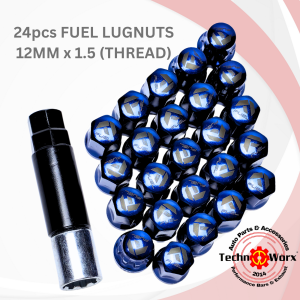 24PCS FUEL LUGNUTS M12 x 1.5 HEX NUT & LOCK Set Universal car AUTO Wheel rim mags volk PICK UP SUV