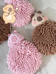 Soft Chenilles Hand Towels for Bathroom Kitchen Quick Dry Decorative Hand Bath Towels Hanging Hand Drying Towel with Loop