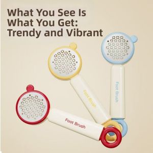 SINGLE 3 in 1 Foot Brush Scrubber Ergonomic With Handle Pedicure Scraper Foot File Portable Exfoliating Dead Skin Callus Remover Pedicure Tool