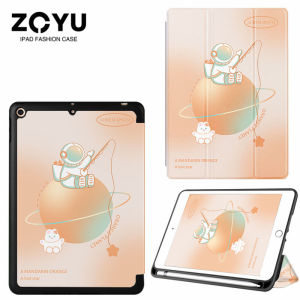 ZOYU iPad Case Cartoon Cute TPU Silicone soft Case for iPad Pro 11 inch Pro 12.9 2021 iPad mini 5 Pro 10.5 Air 3 Air 4 air 5 iPad 10.2 7th 8th 9th gen 5th 6th Cover with Pencil Holder Auto Sleep/Wake Anti-drop Honeycomb cooling back cover kids