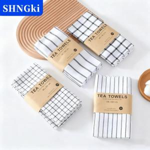 SHNGki Khăn trải bàn 40x60cm Miếng bông dày và vải lanh bền Nhà Bếp Có thể tái sử dụng ăn uống trang trí ngày lễ