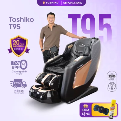 Ghế massage toàn thân T95 - Ghế massage Toshiko kéo giãn toàn thân 10 bài massage chuyên sâu chức năng đo cơ thể để đưa ra bài massage phù hợp
