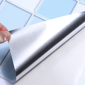 Kitchen toilet wall sticker waterproof and oil-proof tile countertop cabinet fireproof antifouling furniture self adhesive wallpaper