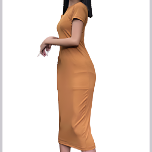 CLOTHINGHUB BROWN JULIA DRESS