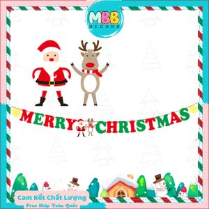 Băng Rôn Dây Treo Trang Trí NOEL Dây Chữ Trang Trí Giáng Sinh Sinh Nhật Tiệc Nhiều Mẫu - Hình Ông Già Noel Cây Thông Người Tuyết