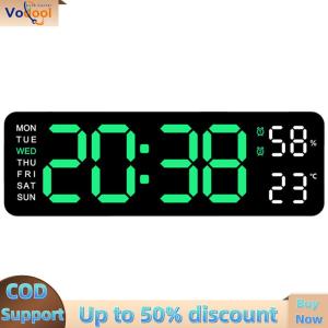 【Vodool Auto Center】Digital Alarm Clock Bedside Alarm Clock Large Number Display USB Charging Dual Alarm Clock Temperature/Date for Students