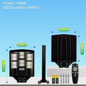 EEKOO ไฟถนนโซล่าเซลล์ 1 แถม 1 2000w ไฟโซล่าเซลล์ ไฟโซล่าเซล1000wแท้ Solar Light โคมไฟถนน Super Brightnees ไฟเซนเซอร์ การฉายรังสีมุมกว้าง 240° ด้วยรีโมทคอนโทรล IP67 กันน