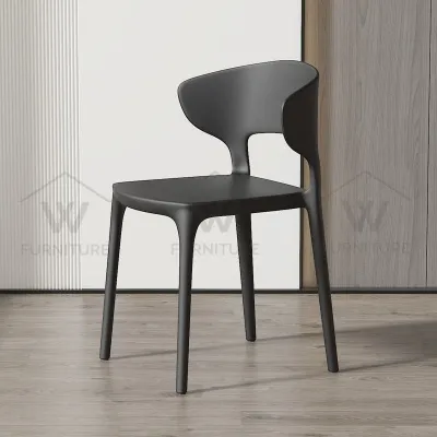 Wfurniture Nordic Ivory Chair PP Chair Plastic Chair Dining Horn Chair Cafe Chair Kerusi Kafe kerusi kedai makan mamak