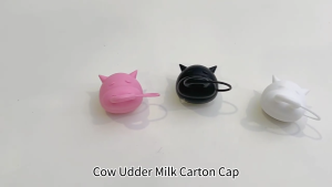 Silicone Cow Head Milk Box Caps for Spill Proof Pouring Milk Bottles Pourer Lids Funny Milk Carton Stoppers Diverter