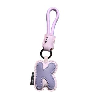 HUIHEYU Sweet 26 Letter Keychain PU Leather Bag Hanging Charms Alphabet Key Holder Fashion Car Keyring Lucky Letter Pendant Girl