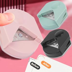 EDDY SONG พลาสติกทำจากพลาสติก รัศมีเครื่องตัดกระดาษ R4 มุมรัศมี ที่เจาะกระดาษกลมแบบพกพา ทริมเมอร์ แบบพกพาได้ ตัดเจาะมุม R4 ฟิล์มพีวีซี