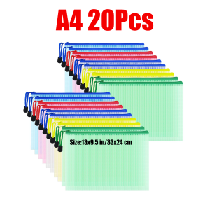 Zipper Documents Bag A4/A5 Plastic Folders A3 Transparent Waterproo File Organize Storage Bag School Office Stationery Supplies2026