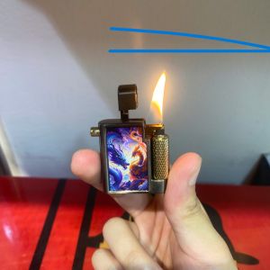 Bật Lửa Xăng Mini FG102 Siêu Nhỏ Gọn - Bật Lửa Đánh Đá Cá Tính Kim Loại Cao Cấp Kèm Dây Móc