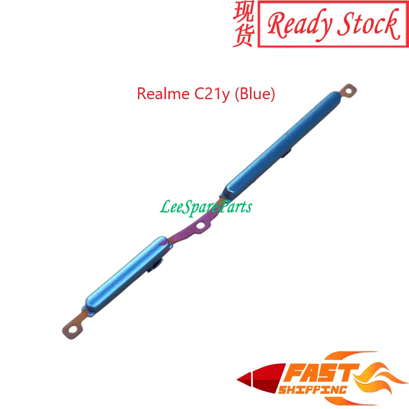Bouton Power Et Volume Bleu Pour Oppo Realme C11, C21, C25, C12 - Touche Latérale De Remplacement - Neuf