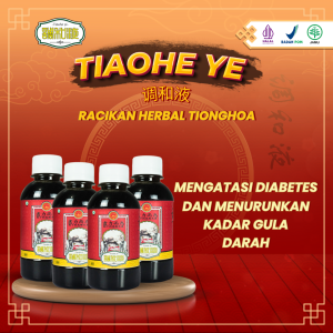 TIAOHE YE  Obat Diabetes Kadar Gula Tinggi Herbal Paket 4 Botol - Aman Halal BPOM