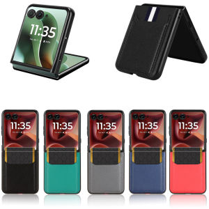 PU Leather Texture Case for Motorola Razr 60 Ultra Moto Razr Ultra 2025 Cover Card Slots Back Shell Coque Fundas Capa