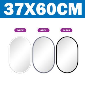 RakanKu MALAYSIA 120CM Rubber Frame Long Mirror Glass Oval Hanging Mirror Bedroom Living Room Mirror Cermin Panjang