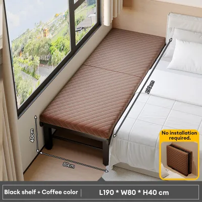 Folding Bed Heavy Duty With Foam 60/80/100/120cm Splicing Bed Office Foldable Bed Single Foldable Metal Folding Bed