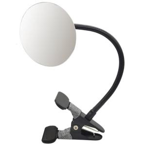 Portable Clip On Rectangle/Round Security Mirror 360 Degree Adjustment for Office Desk or Cubicle Surrounding Awareness