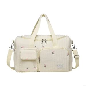 K1MA Mom Bag Splashproof Embroidered Pattern Crossbody Bag Large Capacity Diaper Bag