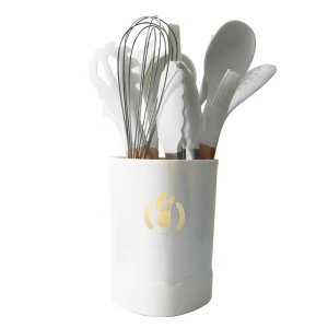 11PCS Silicone Kitchen Utensil Set Kitchen Cooking Tools Silicone Kitchenware Wooden Handles Non-stick Food Grade