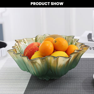 Locaupin Countertop Centerpiece Fruit Bowl Basket Serving Tray Multipurpose Display Kitchen Storage