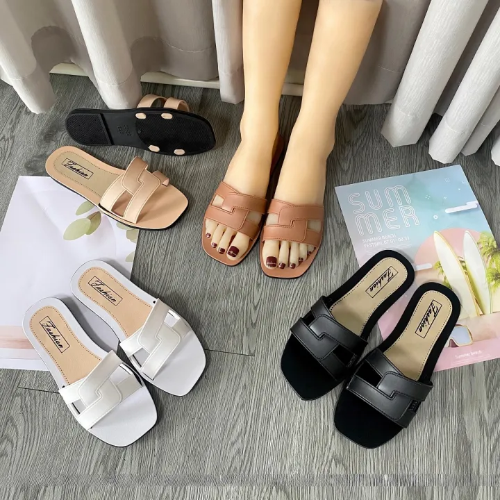 Aphixta Sandals Women Shoes Pointed Toe Crystals Heel Women Transparen 6cm  Square Heels Sippers Shoes Slides Big Size 42 - Women's Sandals - AliExpress