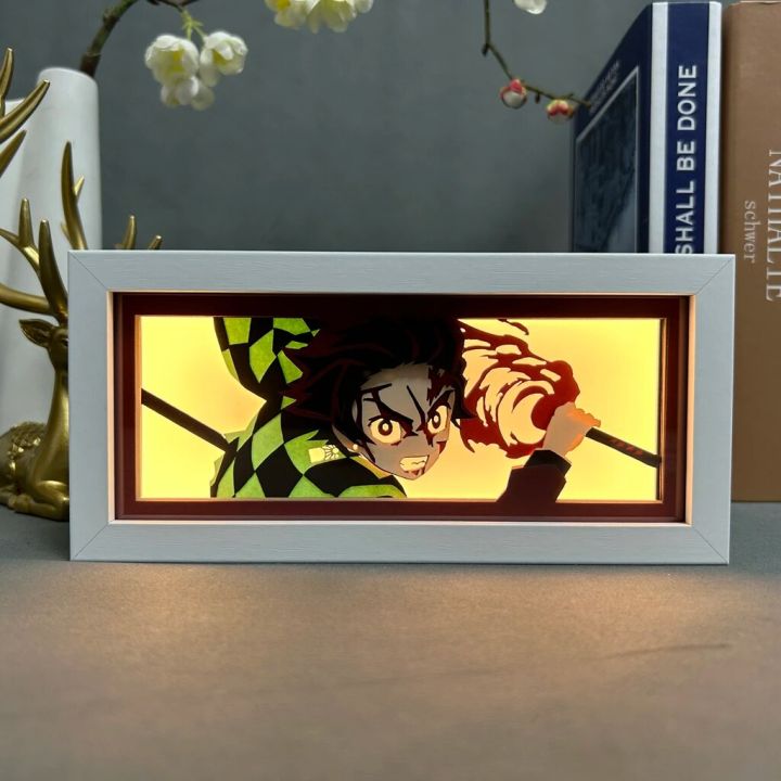 Anime Light Box Demon Slayer Tanjiro Kamado Face Eyes for Study Room ...