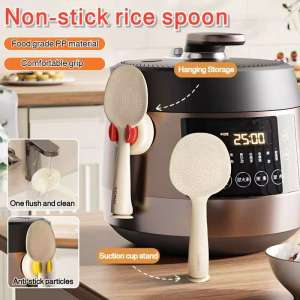 Hanging & Stand Rice Spoon With Hanger Suction Cup