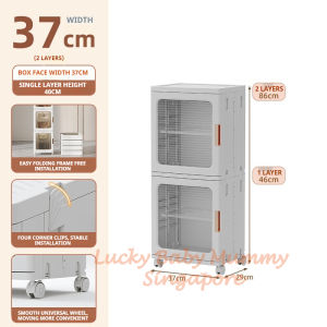 Narrow Slot Foldable Cabinet/Plastic Storage Drawers/Home Organizer/Stackable Transparent Storage Rack Local Stock