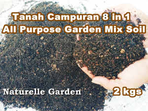 Tanah Organik Campuran 8 in 1 Garden Compost Organic Soil All Purpose Garden Mix Soil Tanah Tanaman 有机泥土