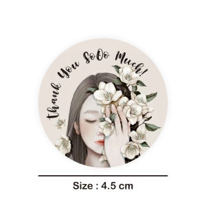 Thank You Sticker Beauty Girl TY016