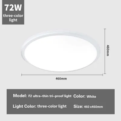 TEP Triple Proof LED Ceiling Light 18W 24W 36W 72W Round Damp Dust Insect Proof for Living Room Bedroom Corridor