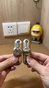 90/180 Degree Flip Aluminum Alloy Door Lock Portable Security Sliding Latch Lock for Kitchen Cabinet