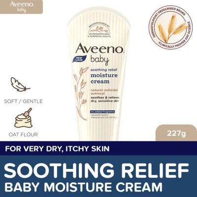 Aveeno Baby Soothing Relief Moisture Baby Cream 227g - Newborn Baby Essentials Baby Care Baby Body Lotion Lotion For Baby Sensitive Skin Eczema Atopic Dermatitis