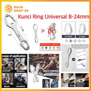 Kunci Ring Universal 8-24mm Double Head Wrench Adjustable Kunci Ring Universal