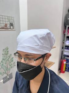 Nón đầu bếp ngắn chuyên nghiệp nam nữ các màu như hình - Freesize để lựa chọn | Ảnh thật hàng sẵn nhiều