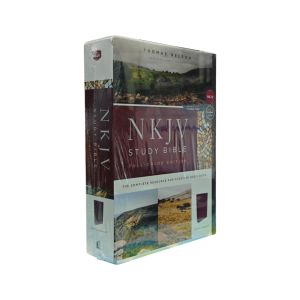 PCBS NKJV Study Bible Full-Color Edition (Cranberry Leathersoft)