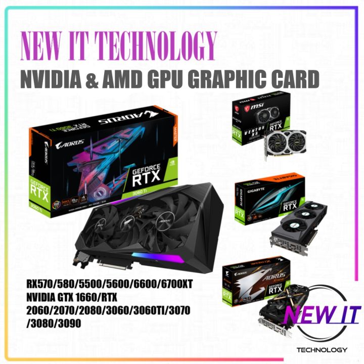 NVIDIA & AMD Desktop PC Graphic Card GPU RTX3050 / RTX4060 / RTX4060TI ...