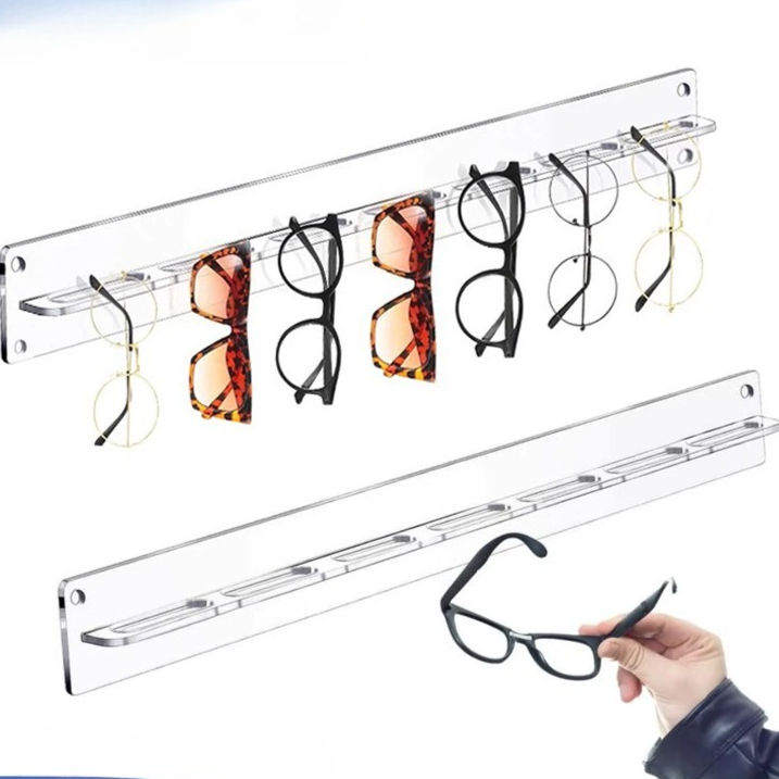 Sunglasses Rack Wall Acrylic Eyewear Display Slots Glasses Storage  Organizer Home Decor Eyeglasses Hanging Holder Sunglasses Display  Sunglasses