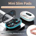 USB Rechargeable Sleeping Slim X55 Bluetooth Wireless Earbuds with Digital LED Display and Touch Control Buds. 