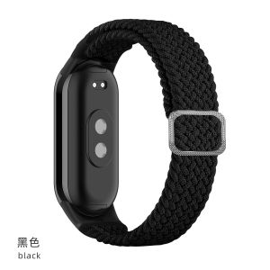 Braided Solo Loop Strap for Xiaomi Mi Band 8 Elastic Nylon Strap Women Men Xiaomi Smart Watch Mi Band 8 NFC Strap (No Watch Included)