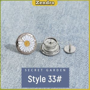 ZEO Adjust Waist Cufflinks Trouser Leg Buckles Detachable Jeans Metal Button 10Pcs/pack