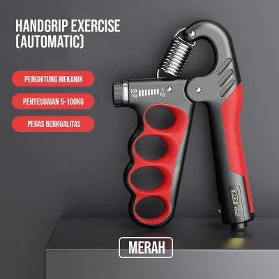 Handgrip Hand Grip 5-100 KG Alat bantu fitness Otot lengan Tangan Portable XTRA ALAT MESIN HITUNG MEKANIK AUTOMATIS