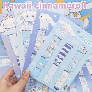6pcs/set Sanrio Cinnamoroll Mymelody Kuromi Cute Magnetic Bookmark Cartoon Animals Daily Magnet Book Mark Children Bookmarks for Books