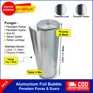 Bubble Aluminium Foil Anti Panas & Peredam Suara - Tahan Lama Ukuran 120cm