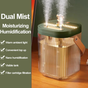XPX 2000ml dual-spray humidifier 280ml/h high mist output quiet operation + night light safe for mothers and babies