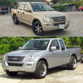 หน้ากระจัง ISUZU DMAX 2WD ปี 2005 2006 ดีแม็ค คอม กระจังหน้า งานดิบ สีเทาดำ. 